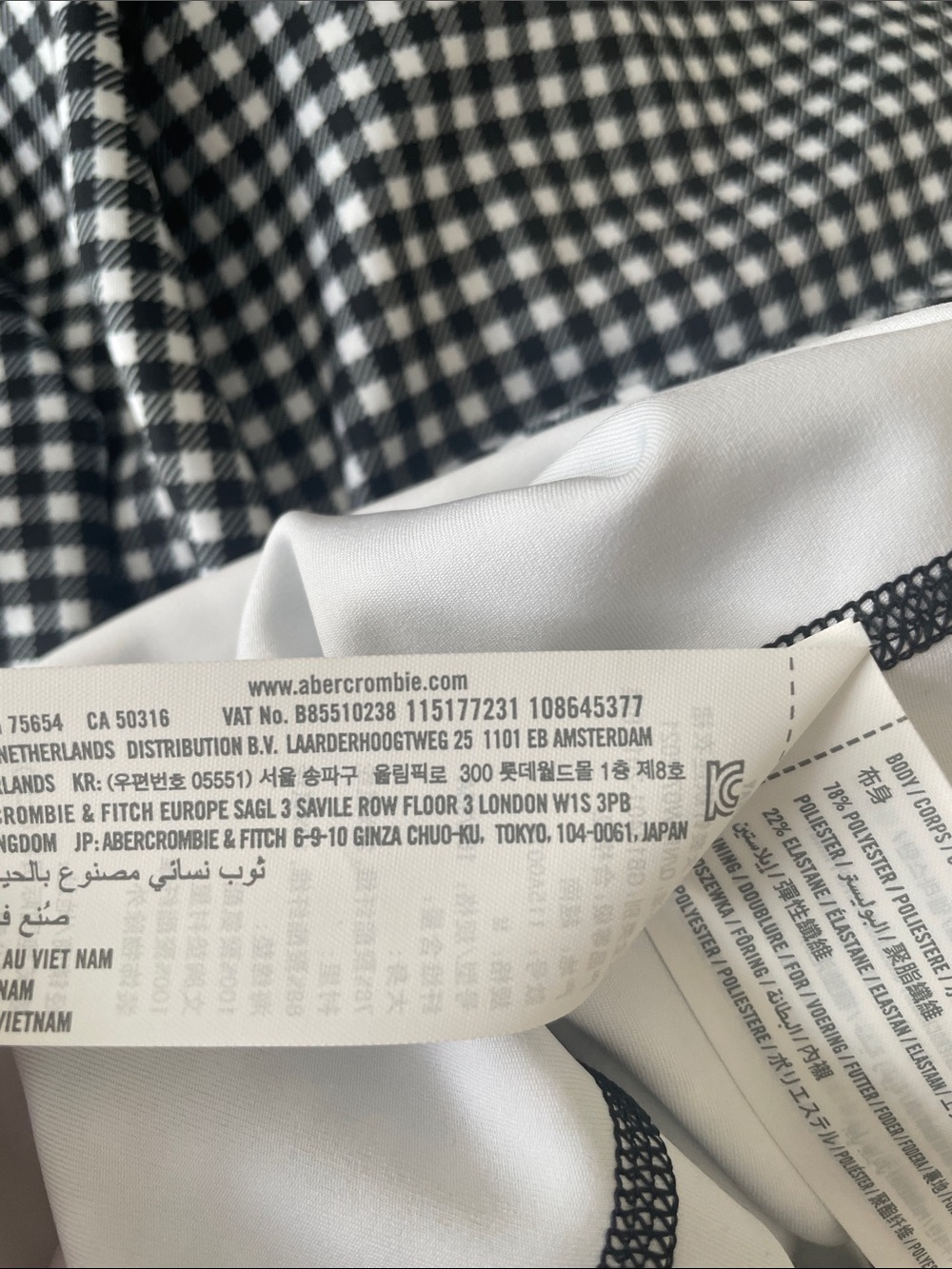 Abercrombie & Fitch YPB Black & White Gingham Active Dress - Picture 6 of 6